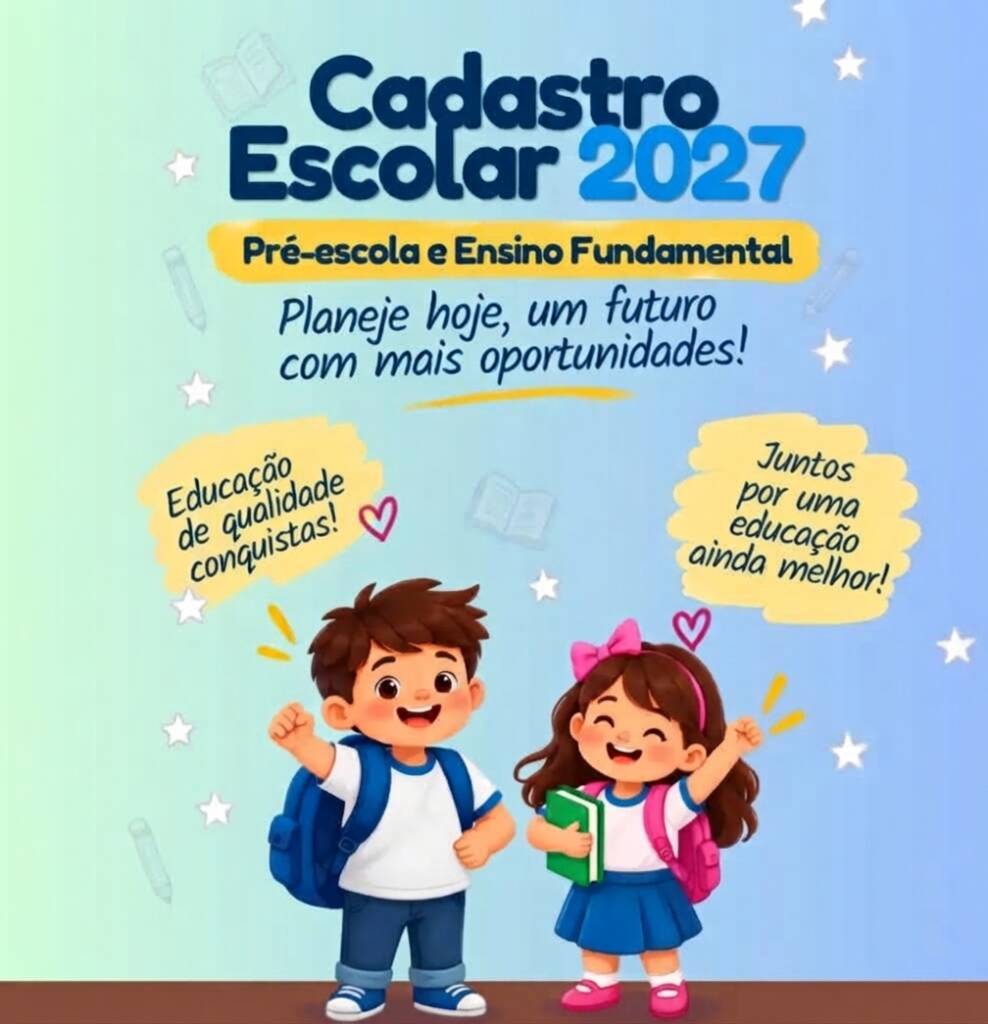Cadastro Escolar está aberto para matrículas de 2027 na Rede Municipal de Caratinga
